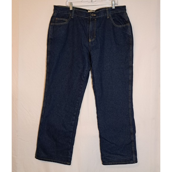 Red Head Brand Co. Fleece Lined Blue Jeans Mens Size 40x32 - NEW - Picture 2 of 15